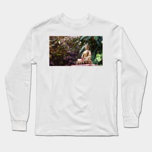 Buddha meditating in the forest Long Sleeve T-Shirt